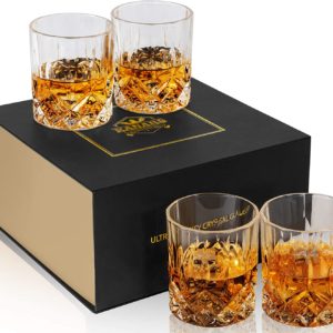 Old Fashioned Whiskey Glasses with Luxury Box